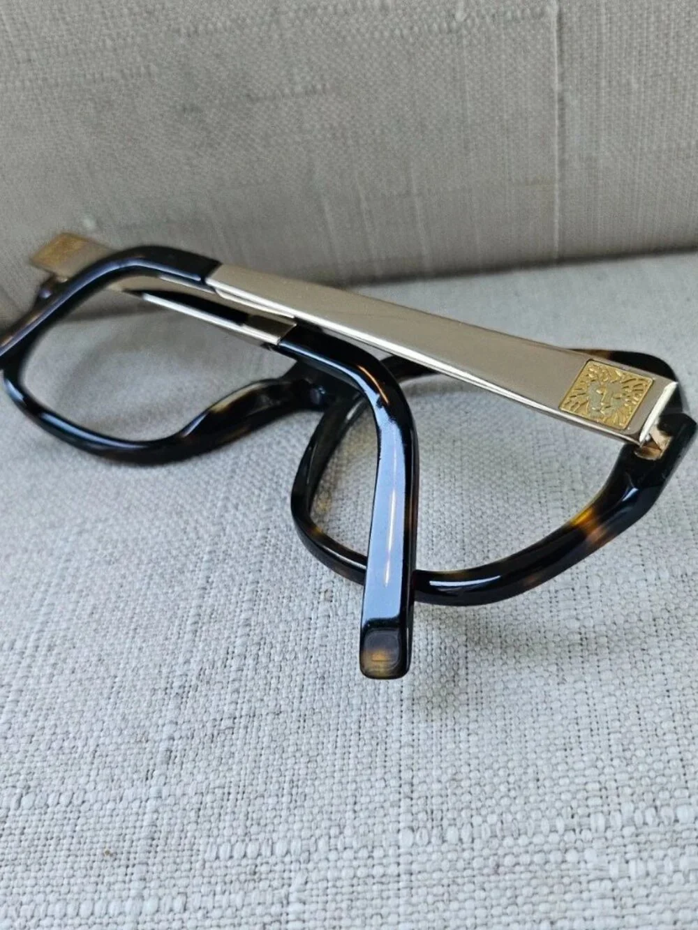 Anne Klein New York Women Eyeglasses Frame Big Face Brown Tortoise Glasses